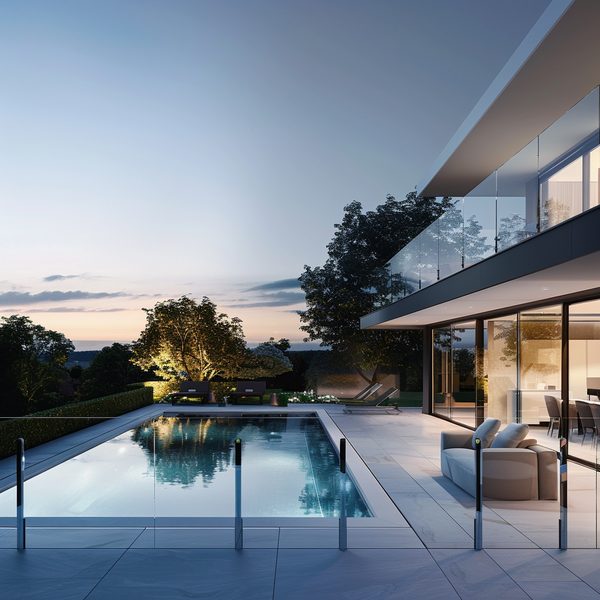 Sécurité et design: le choix d'un garde-corps piscine verre